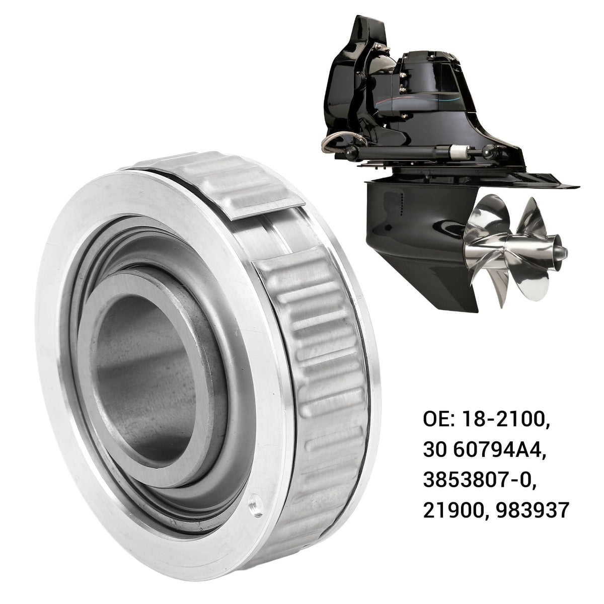 Boat Gimbal Bearing: Alloy Steel Construction, Compatible with Omc Cobra, Mercruiser Bravo, Alpha Gen 1 and 2