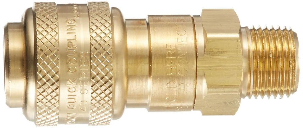 Dixon Valve & Coupling 4DM4-B Male to Industrial. Coupler, (M) NPT, 1/2, Brass