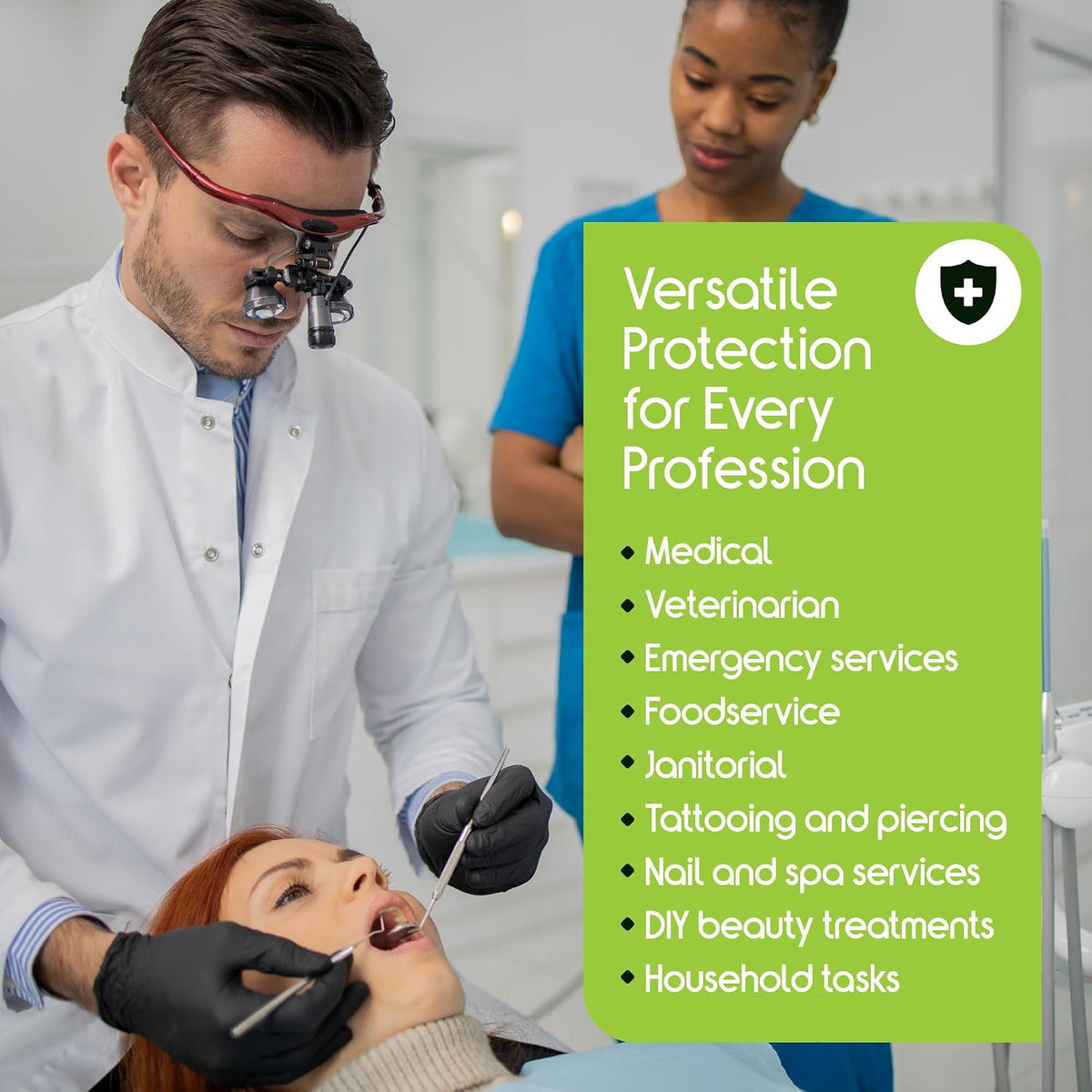 Black Nitrile Gloves | THE ORIGINAL Quality Black Gloves Disposable Latex Free | 4.5 Medical examination