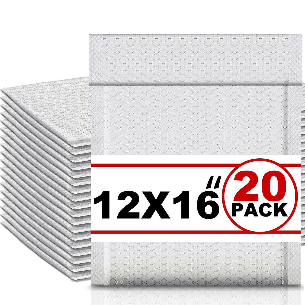 20 Pack 12 x 16'' Extra Large Bubble Mailers Padded Envelopes, White