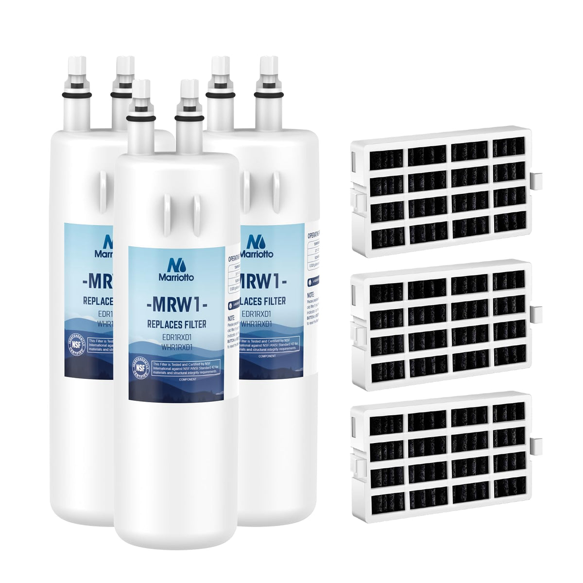 EDR1RXD1 Water Filter Compatible with Filter 1,3+3 Pack