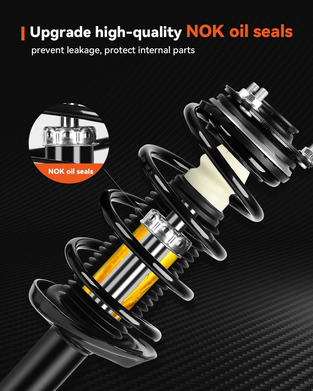 PROEZE Front Strut Assembly for 2006-2011 Civic, Shock Absorber Front with Coil Springs Replace 172286,172287, Driver and Passenger Side, 2PCS