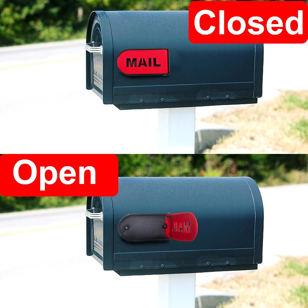 Azxhiralate Mailbox Flag, Plastic Mailbox Flag Replacement Kit, Upgraded Design Mail Box Door Replacement for All