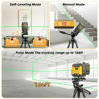 16 Lines Laser Level with Tripod, 4 X 360° Self Leveling for Construction