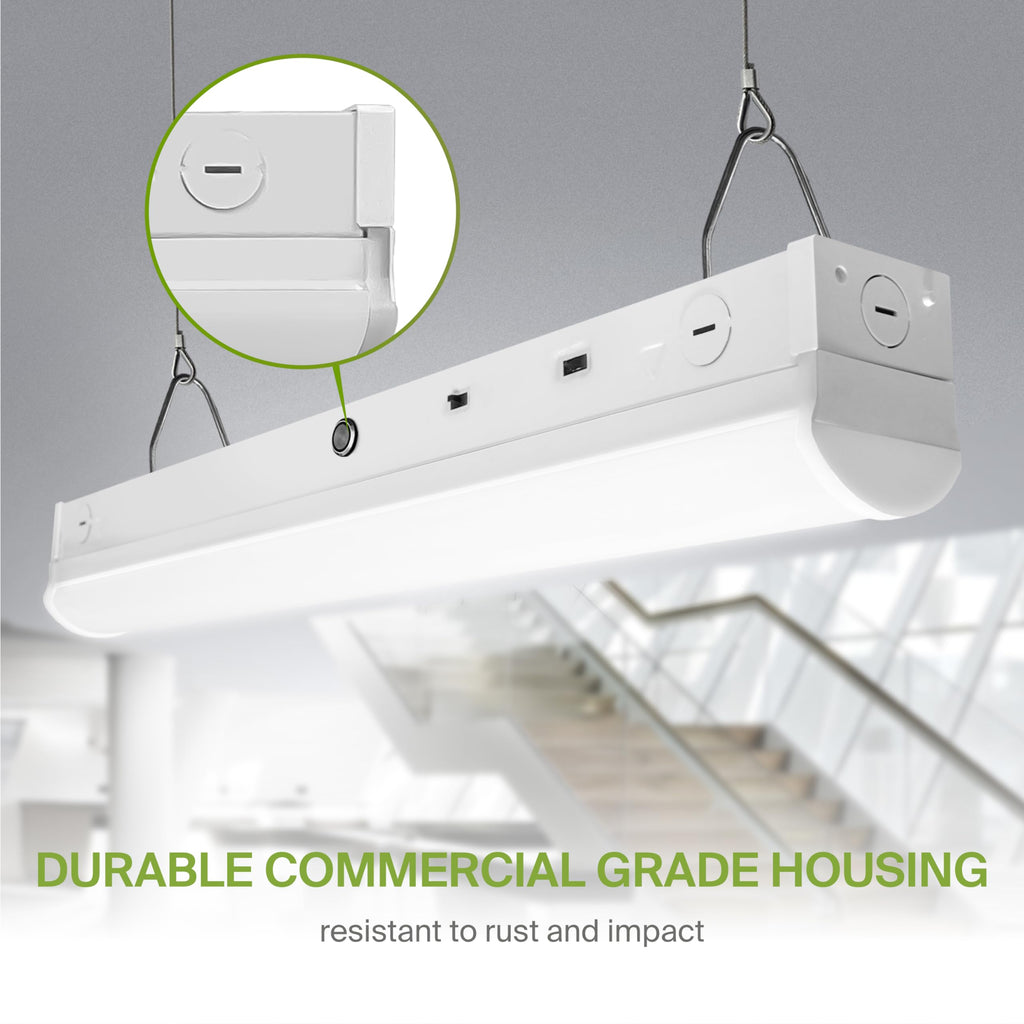 ASD 2ft LED Linear Strip Light Fixture, Emergency Battery Backup