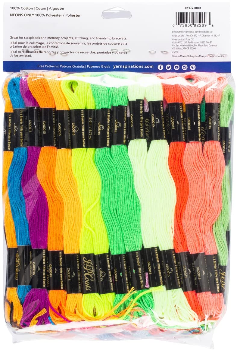 Coats & Clark 6-Strand Embroidery Floss Jumbo Pack 105/Pkg - Basic