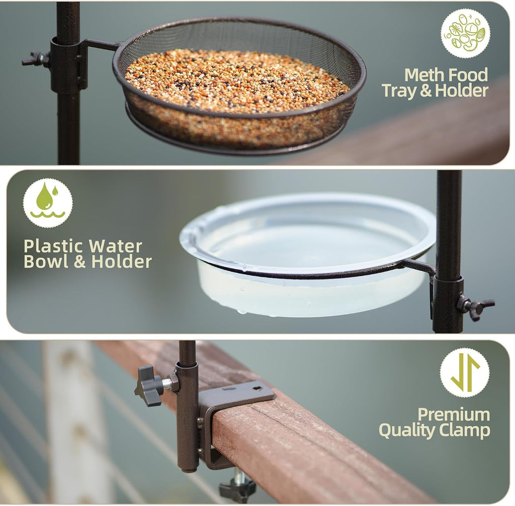 Deck Hook Bird Feeder Pole Bird Feeder Porch Multi Hook Bird Feeding Station Kit Multi Feeder Hanging Kit Premium