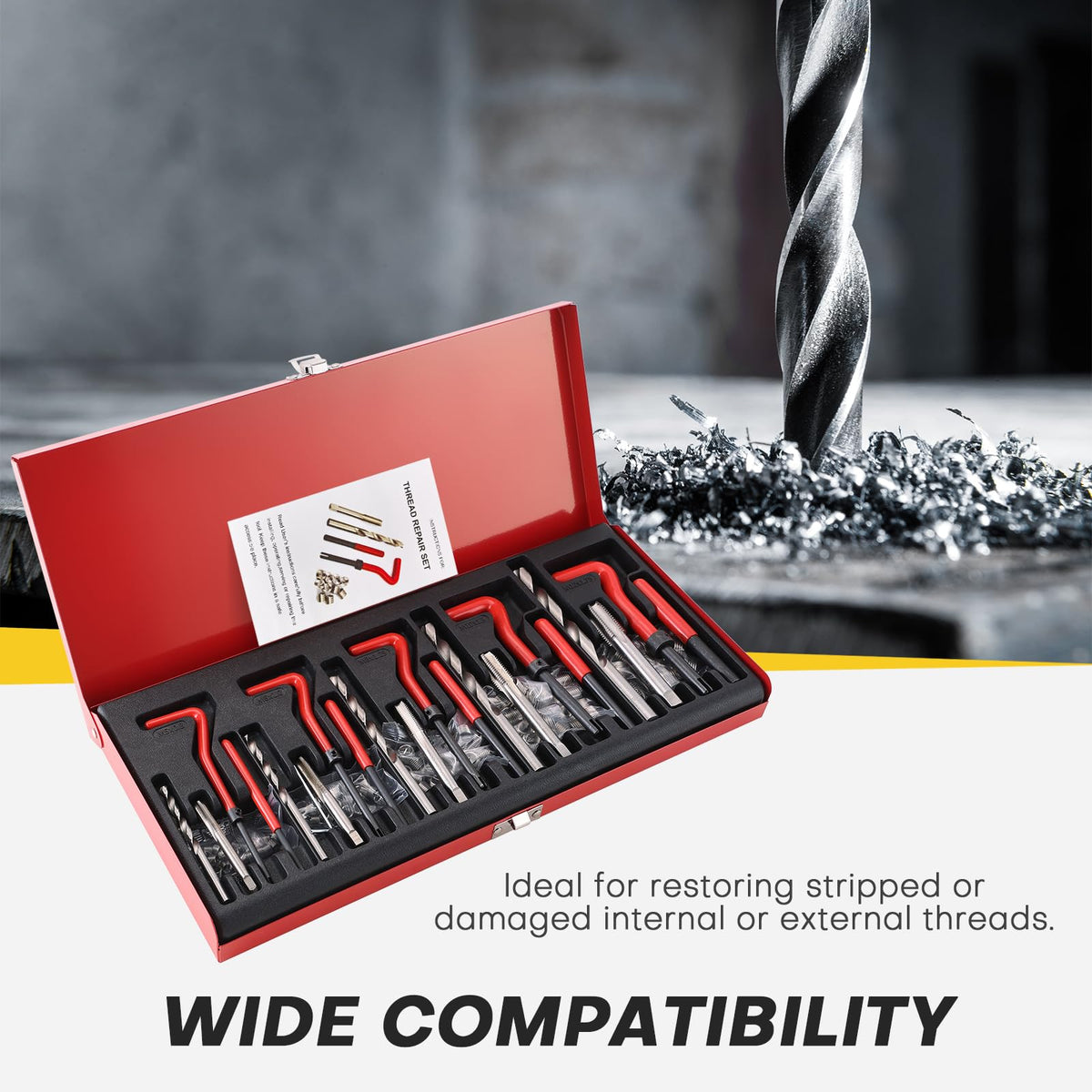 Acymner 131PCS Metric Thread Repair Kit