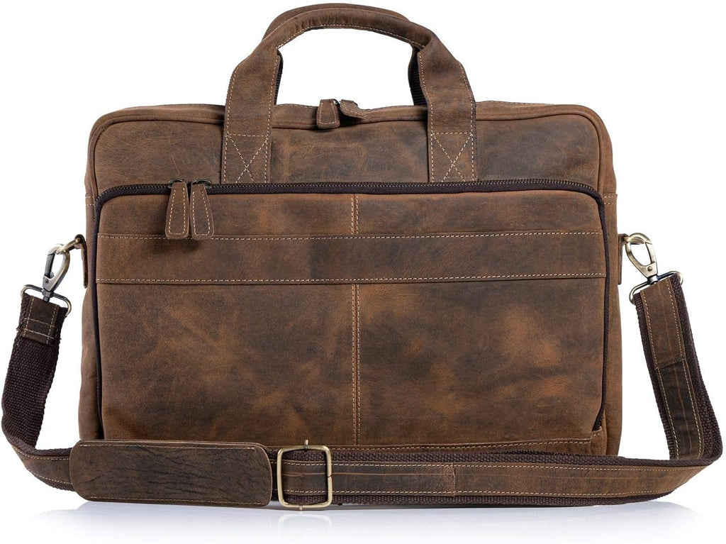 Leather briefcase 16 inch Laptop Messenger Bag for Men and Women Best Office Satchel Bag