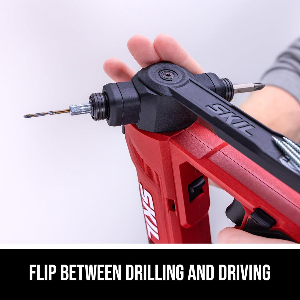 PWR CORE 20 Brushless 20V Flip Drill Driver Kit with Double Collect Flip Head, Torque Settings & Magnetic On-board