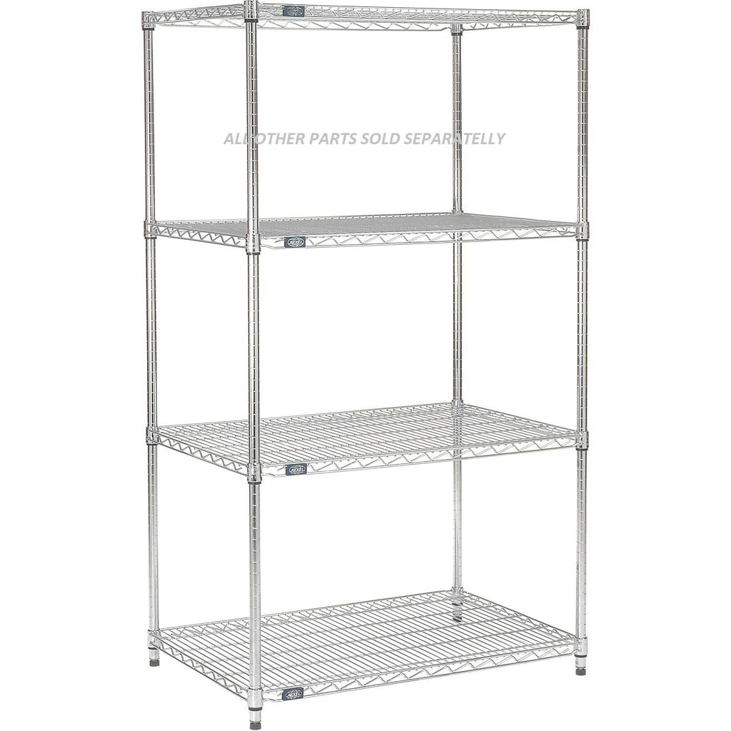 Additional Wire Shelf for Wire Shelving Units, 600-800 lb Capacity, 24"W x 48"L, Chrome Finish