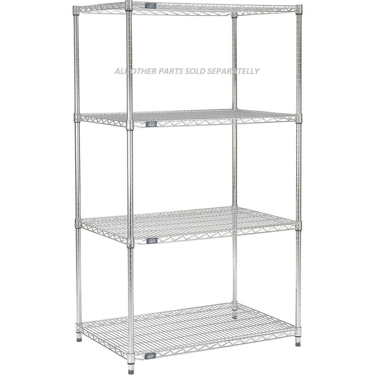 Additional Wire Shelf for Wire Shelving Units, 600-800 lb Capacity, 18"W x 36"L, Chrome Finish