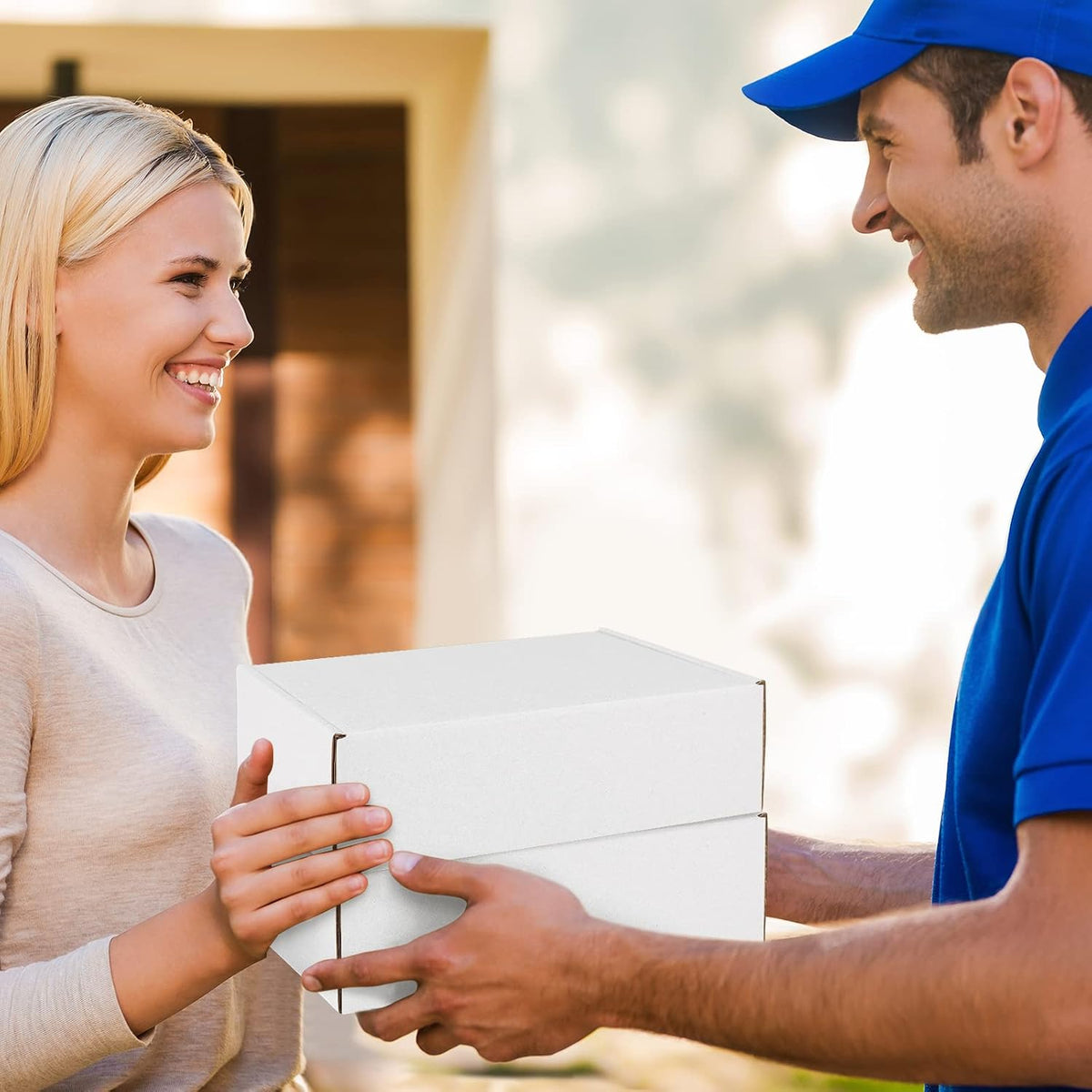 Shipping Boxes 7x5x2 inches White Small Mailing Boxes 25 Pack Cardboard Corrugated Box Mailers