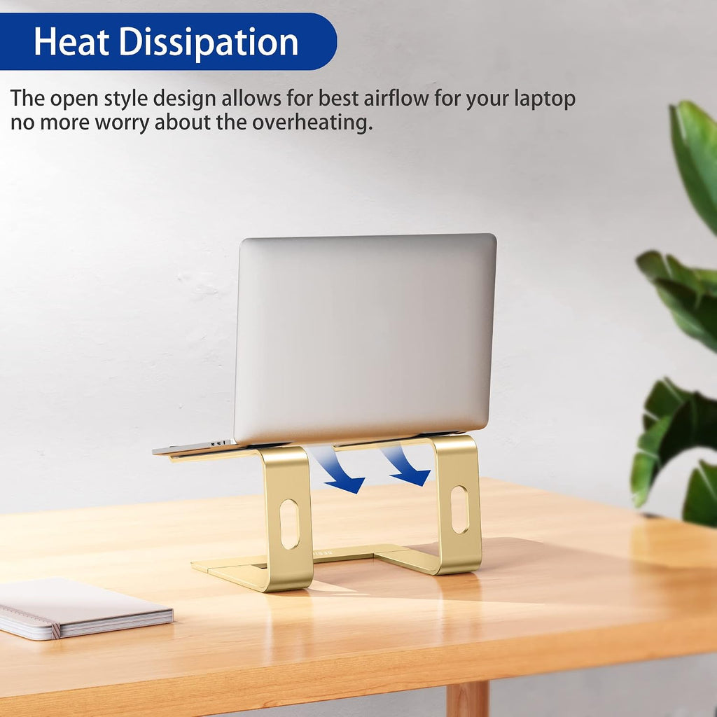 LS03 Aluminum Laptop Stand, Ergonomic Detachable Computer Stand, Notebook Riser, Laptop Mount Compatible with Air