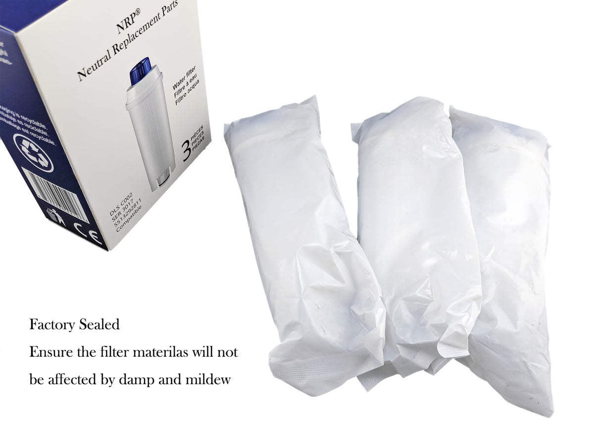 NRP Coconut Charcoal Water Filter for DeLonghi Automatic Coffeemaker 3-pack