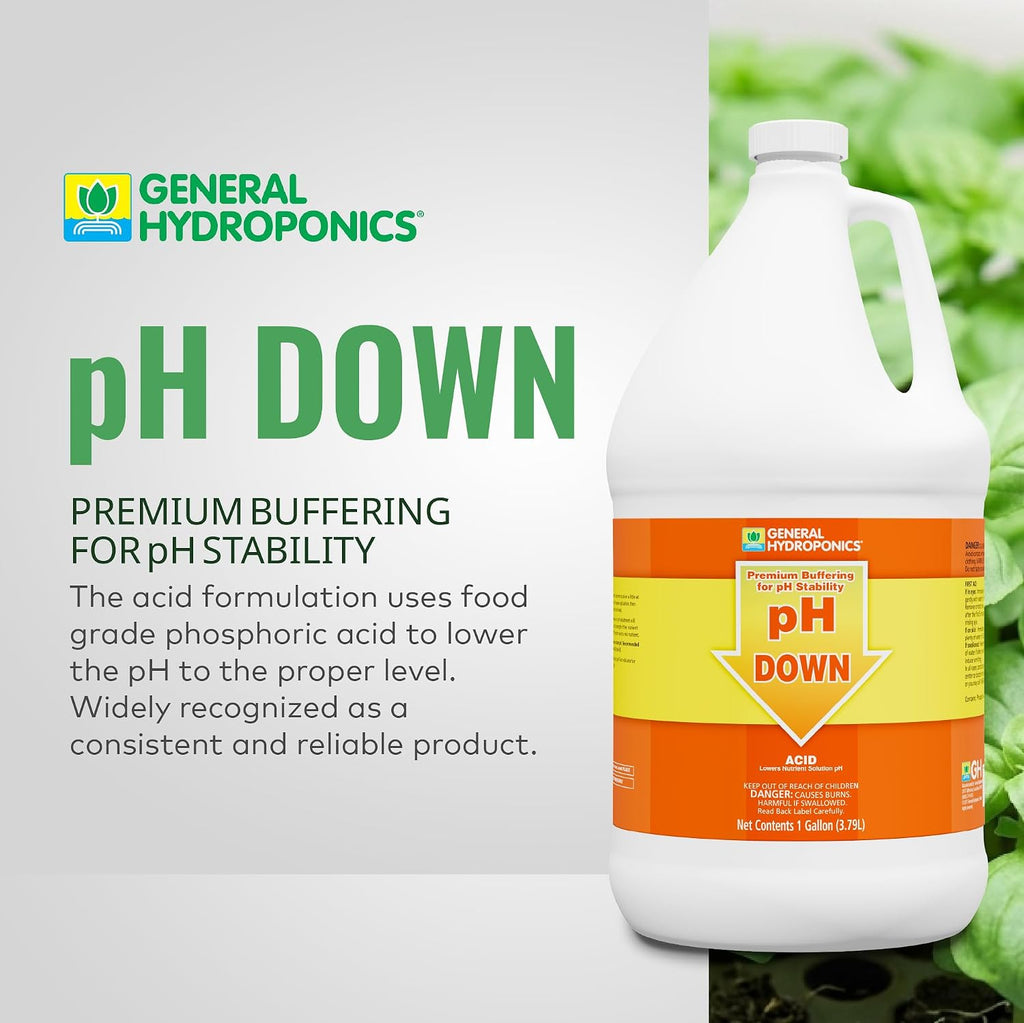 pH Down Liquid Premium Buffering For pH Stability, 1-Gallon