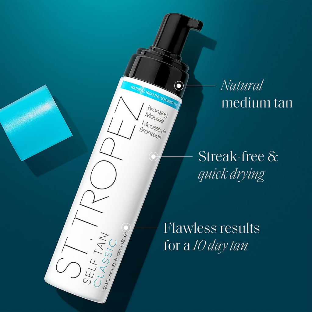 Classic Bronzing Self Tan Mousse for Streak-Free, Golden Tinted, Natural-Looking Tan, 4 Fl Oz