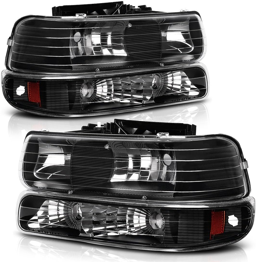 AUTOSAVER88 Headlight Assembly Compatible with 1999-2002 Chevy Silverado