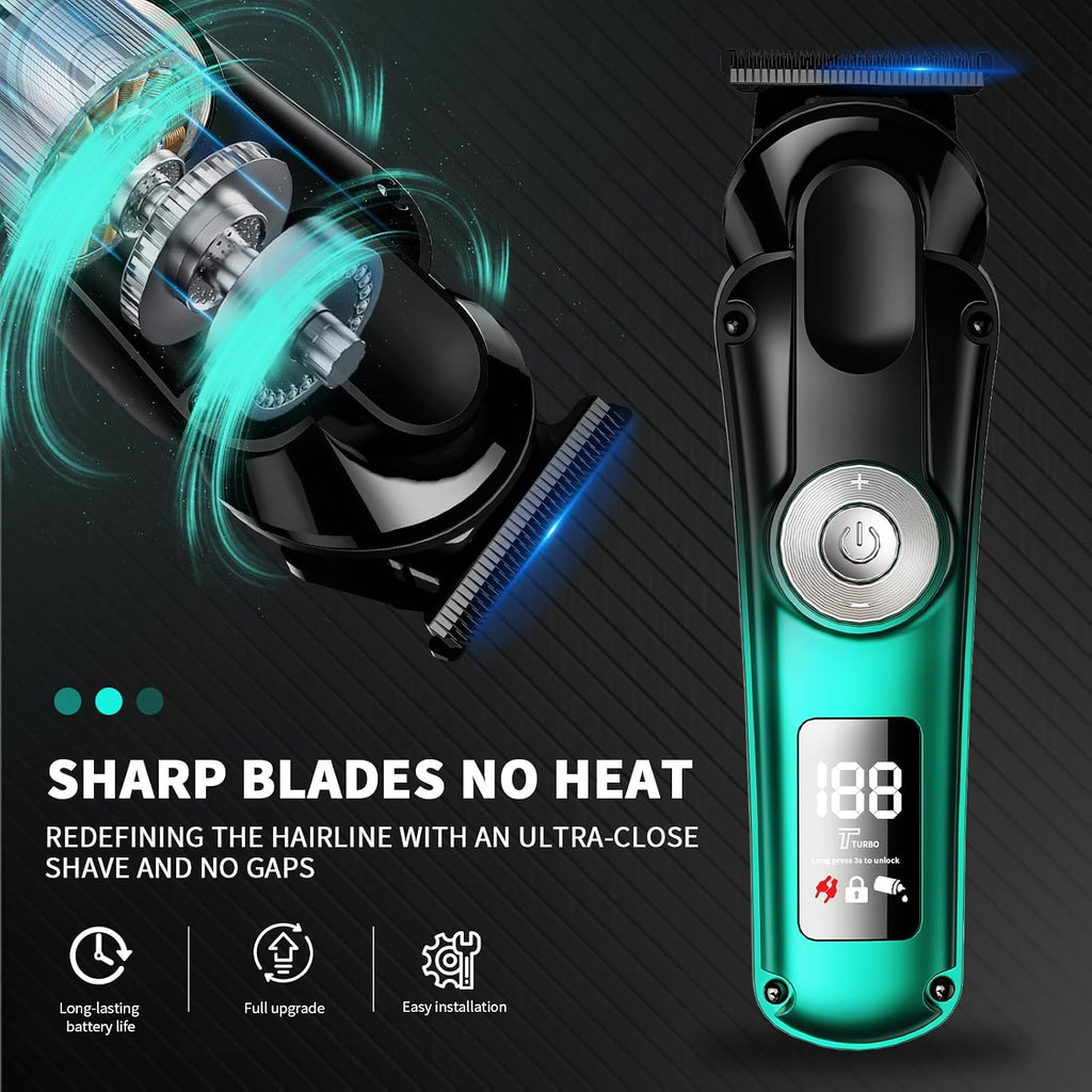 6 in 1 Professional Mens Grooming Kit for Mustache,Body, 17 Piece All-in-One Mens Grooming Kit and Hair Clipper