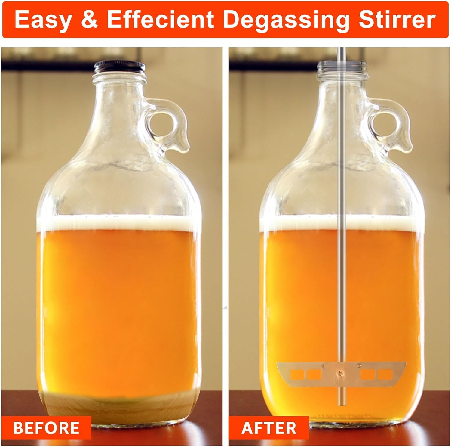18” Stainless Steel Wine Degasser for Drill, Whip Degassing Stirrer Wine Beer Degasser Mixer for Wine Making, Wine