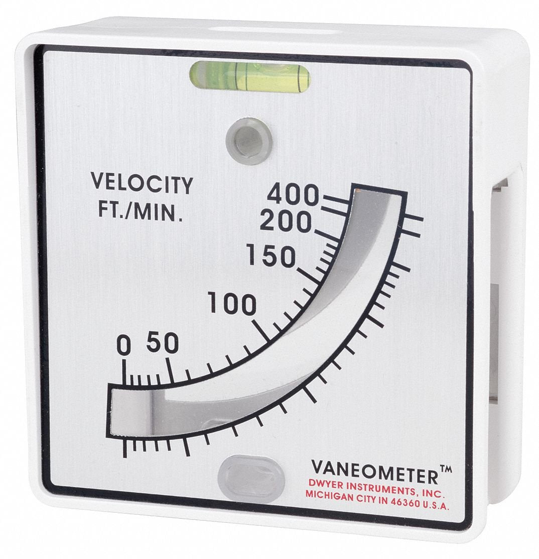 Dwyer Vaneometer Swing Vane Anemometer, 480, 25-400 FPM