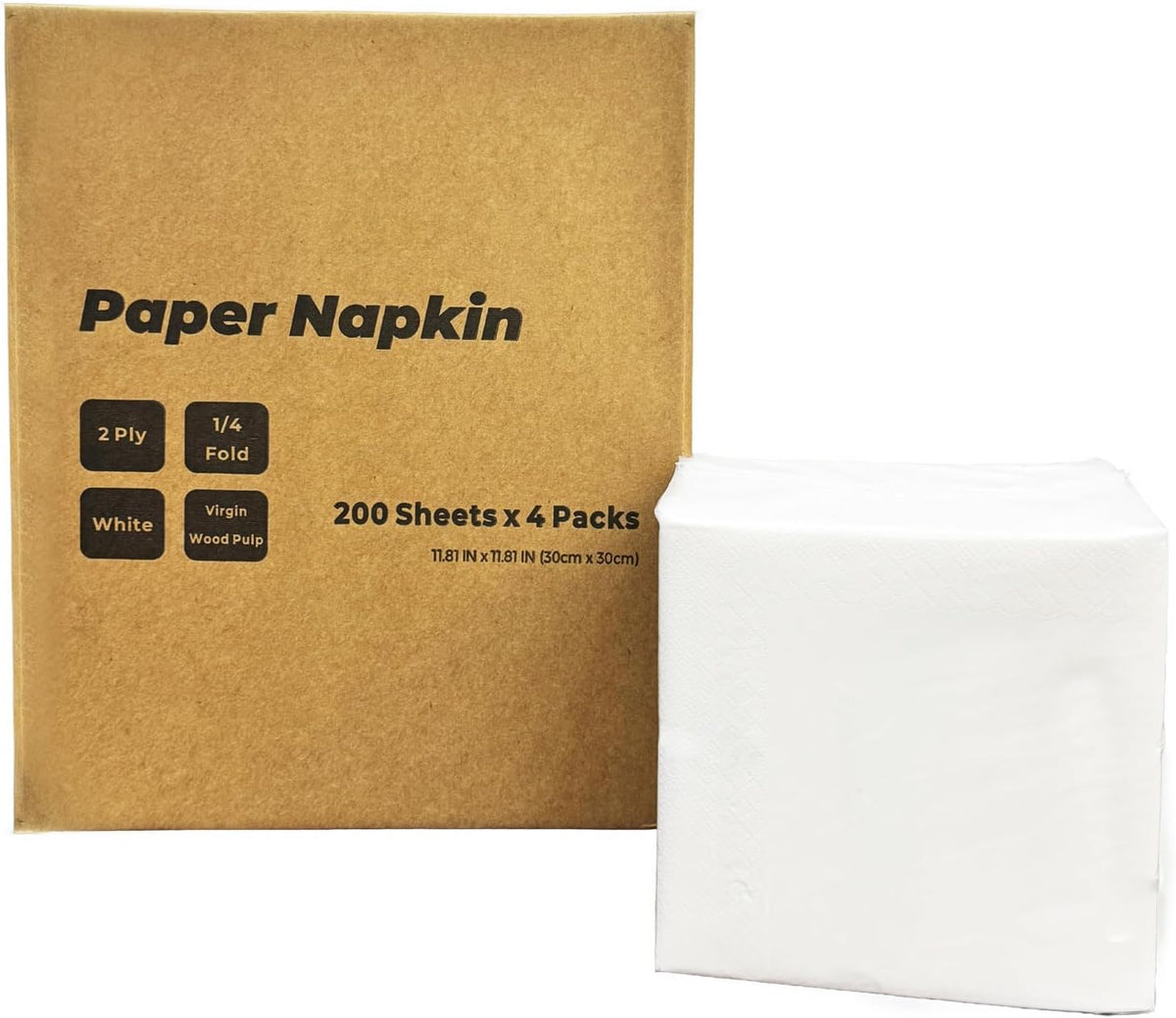Disposable Paper Napkins Bulk for Everyday Use,White, 2-Ply, 800 Count