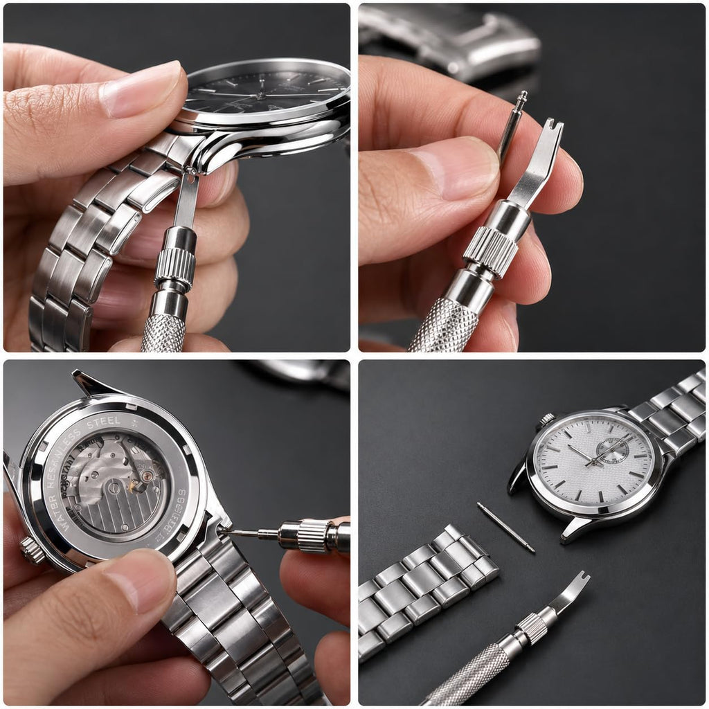 Watch Link Removal Kit, Watch Band Tool for Watch Bracelet Resizing,Adjustment -Watch Strap Pins