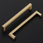Champagne Bronze Kitchen Square Cabinet Handles 7-1/2 Inch 15 Pack