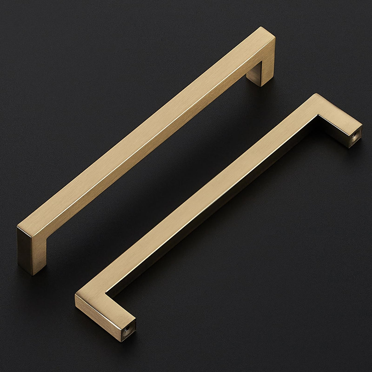 Champagne Bronze Kitchen Square Cabinet Handles 7-1/2 Inch 15 Pack