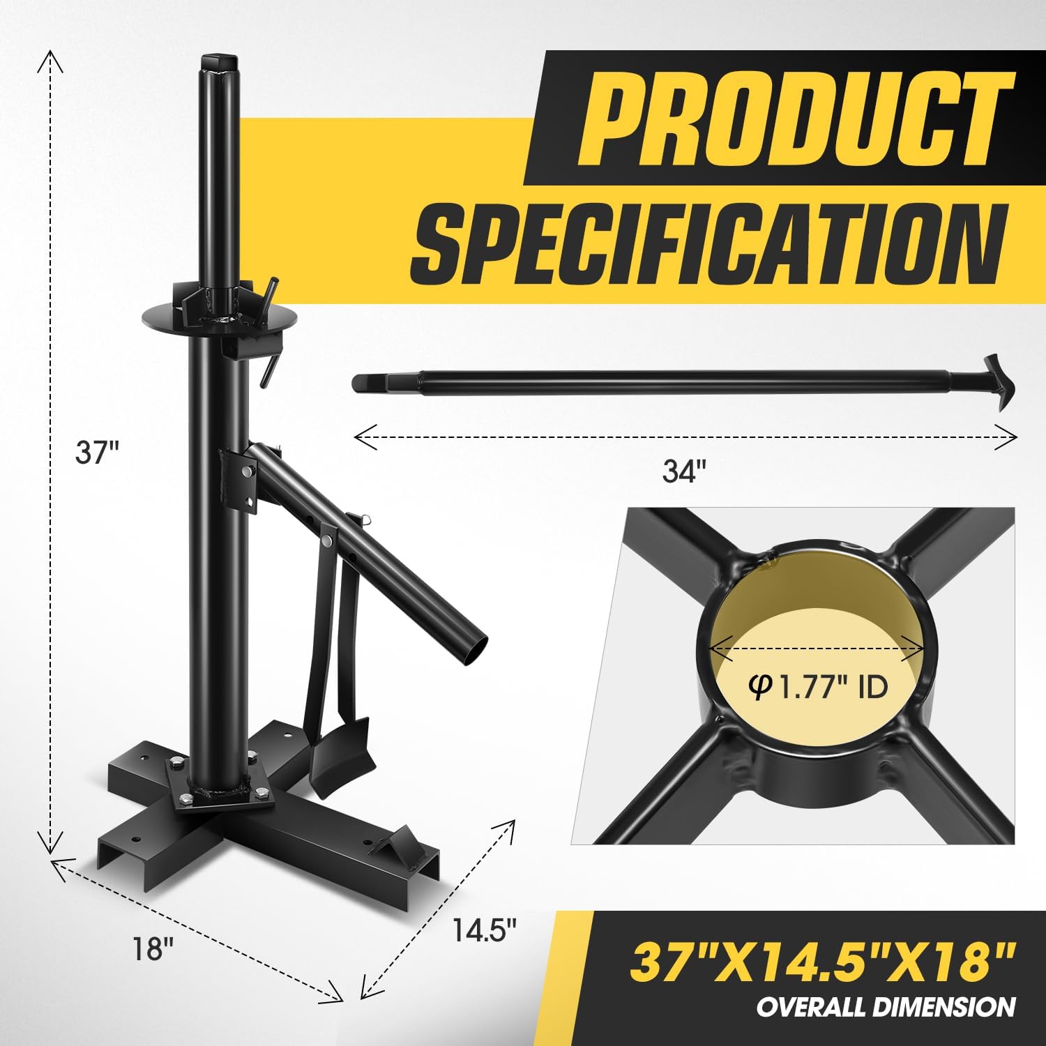 Manual Tire Changer Portable Hand Bead Breaker Tire Machine for 15" to 21" Tires Tire Mounting Machine for Car Truck