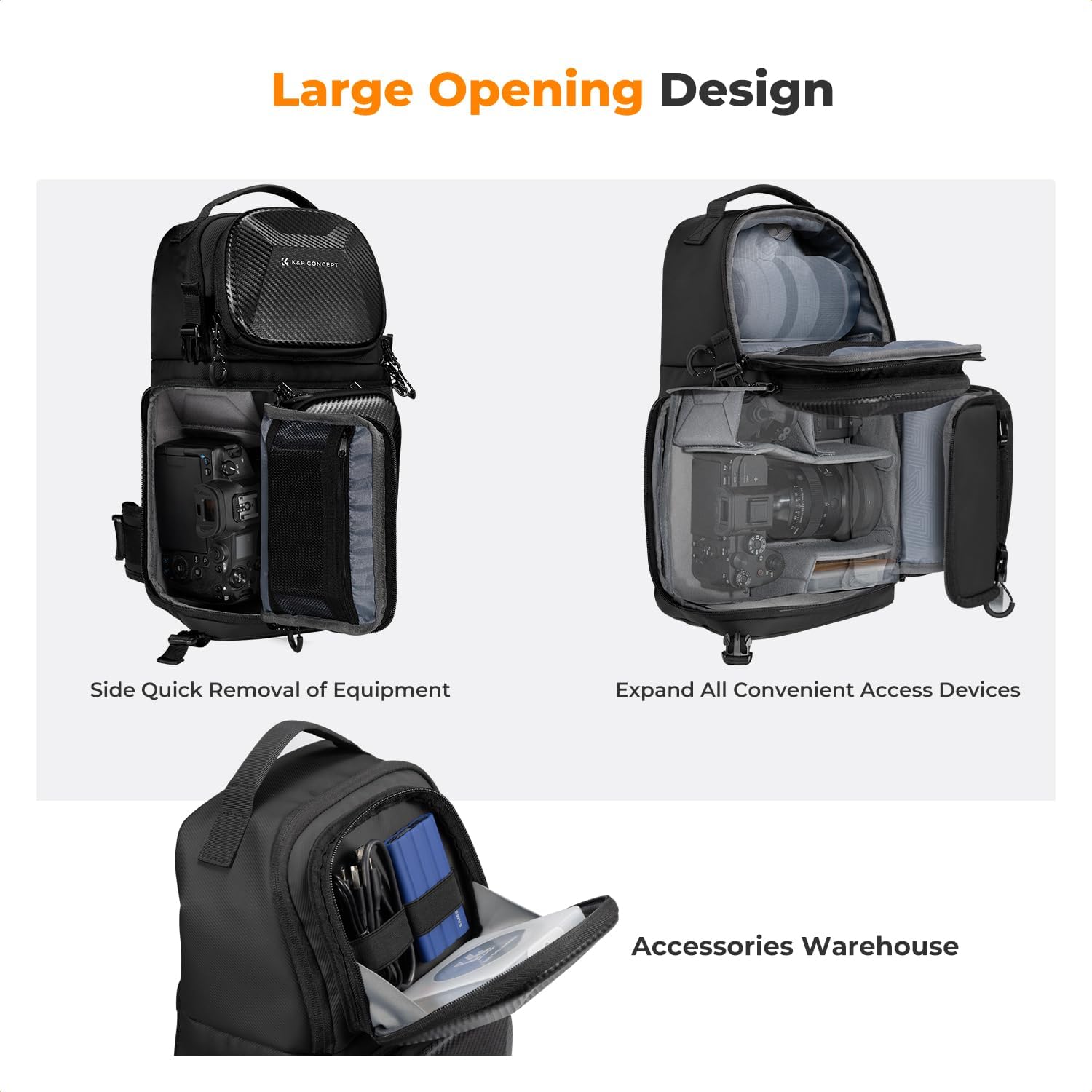 Camera Sling Bag, Hardshell Camera Case with Tripod Holder | EVA Hardshell + Soft Foam, 10L Side Quick Access, Travel