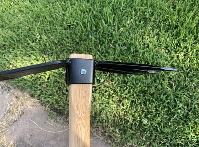 Hoe and Cultivator Hand Tiller - Carbon Steel Blade - Heavy Duty for loosening Soil, Weeding and Digging - Rubber