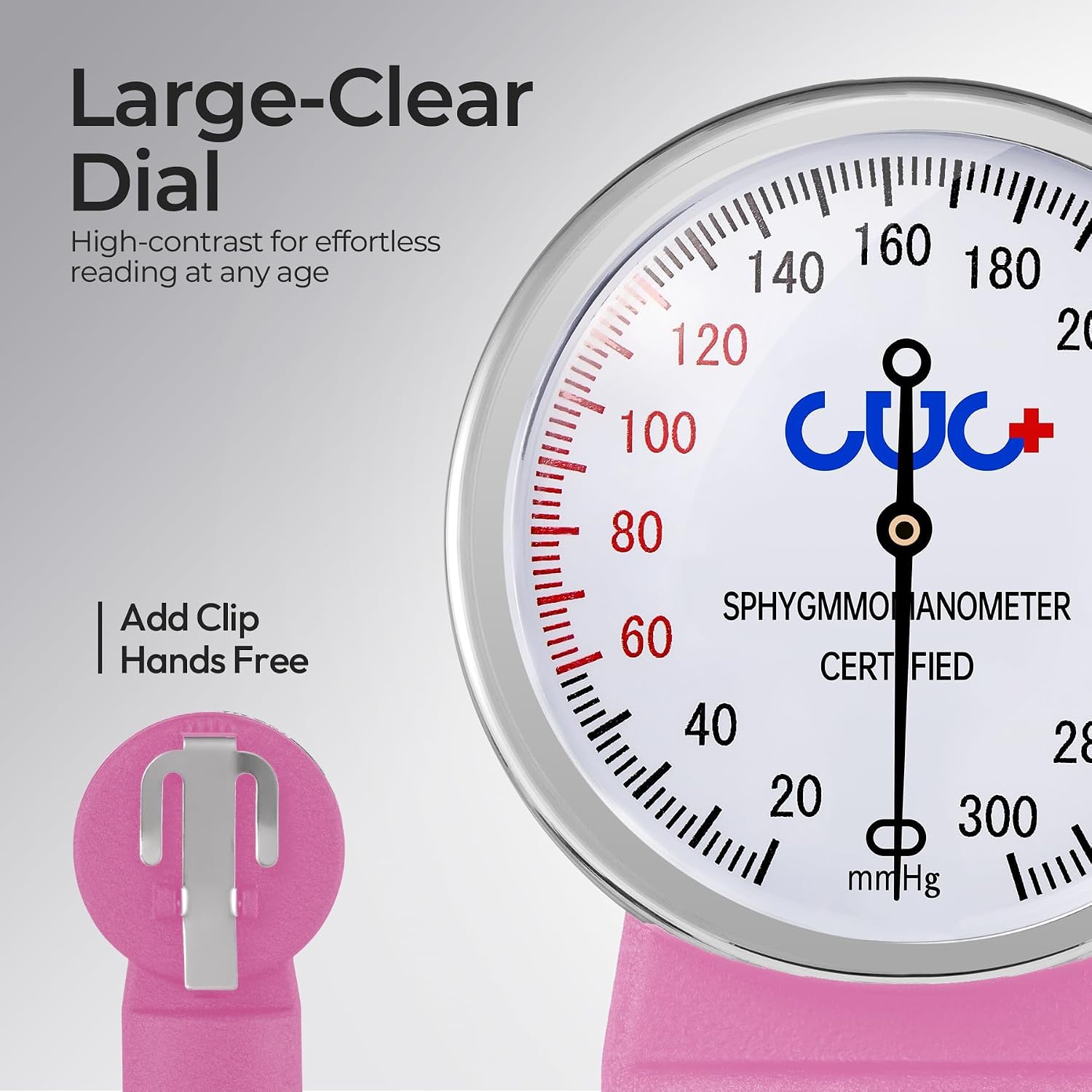 Manual Blood Pressure Cuff, Aneroid Sphygmomanometer | 9–17 in D-Ring Arm Cuff, Carrying Case Included, Stethoscope