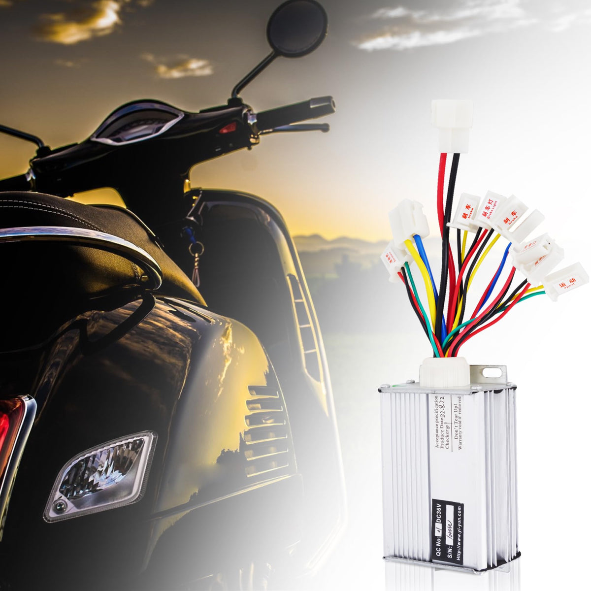 Controller 36V1000W for Brushed Motor with White Battery Connector Terminal
