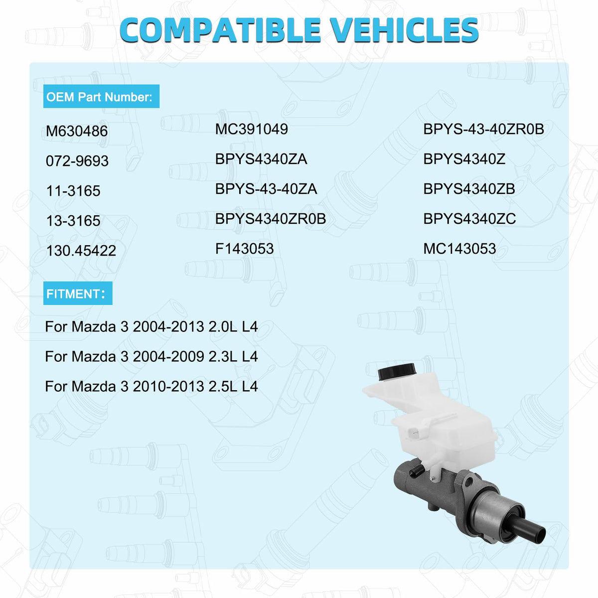 TAUTOY BPYS4340ZA Brake Master Cylinder