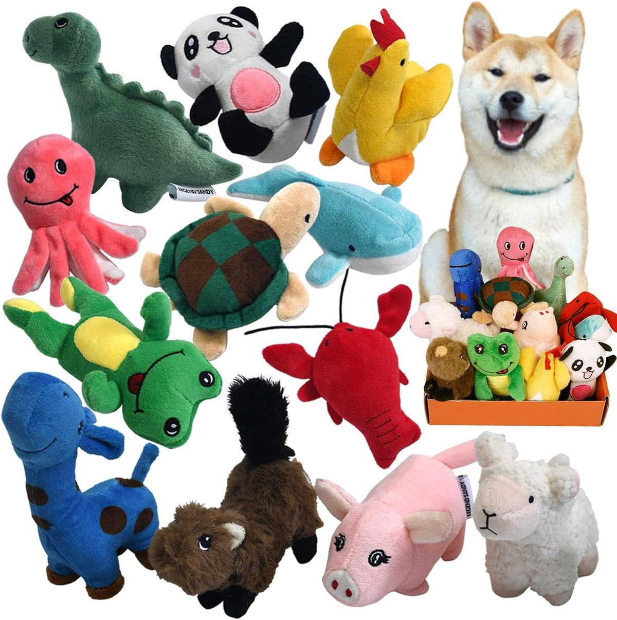Squeaky Plush Dog Toy Pack for Puppy, Small Puppy Chew Toys