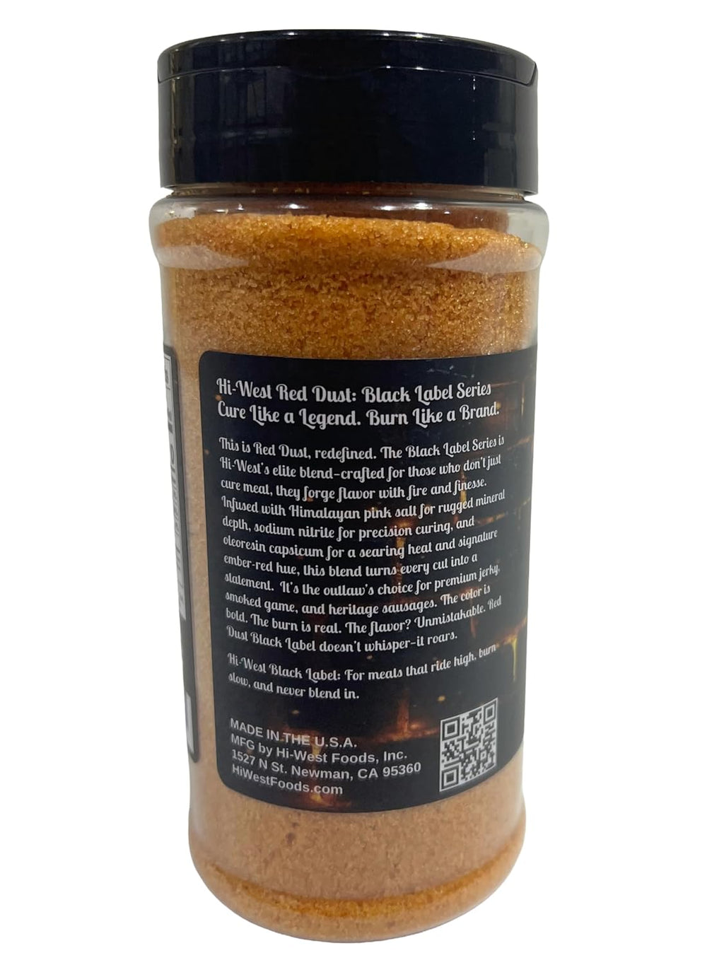 Red Dust Black Label Curing Salt, Premium Meat Curing Salt No. 1, 16 oz, with 6.25% Sodium Nitrite, Capsicum Extract