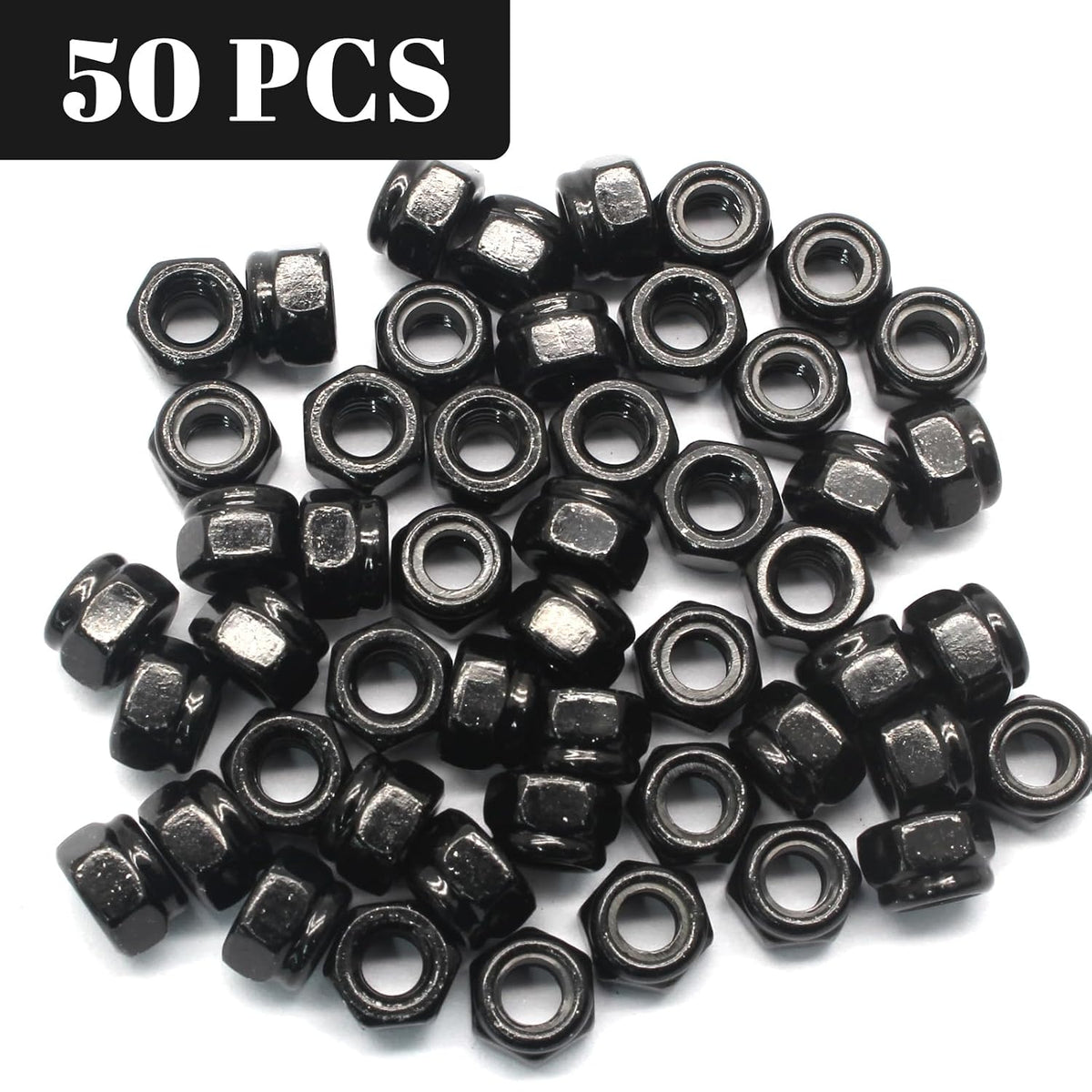 M4 Hex Lock Nuts, M4 x 0.7mm, 50Pcs