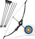 Bow and Arrow for Kids Ages 6+ | Beginner Archery Set with Aim Guide, 6 Carbon Hybrid Arrows & 3 Targets | 3-Piece