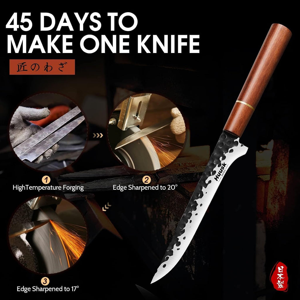 Boning Knife for Meat Cutting, 7" Razor Sharp Fillet Knife for Fish