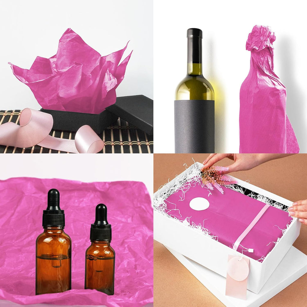 120 Sheets 14 x 20 Inch Hot Pink Tissue Paper for Gift Bag Wrapping