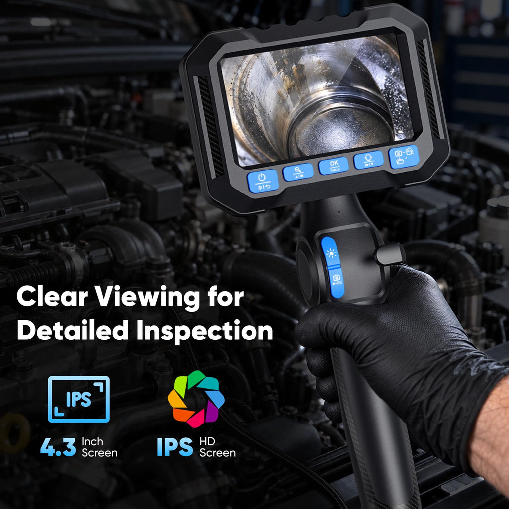 T Takmly Articulating Borescope, 1080P HD Endoscope for Inspection