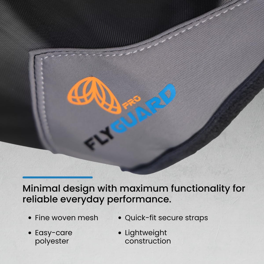 FlyGuard Pro Fine Mesh Fly Mask with UV Protection Jet/Full/Ears