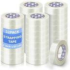 32 Rolls Strapping Tape 1 Inch x 60 Yards 5.5 Mil Fiberglass Tape