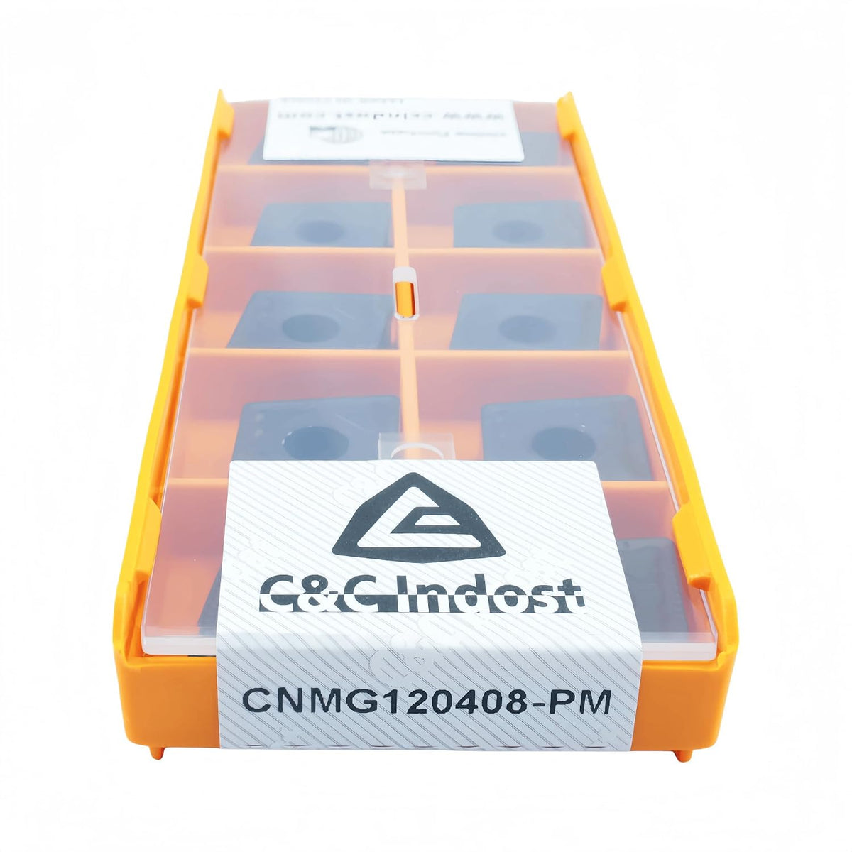 C&CINDOST CNMG120408‑PM Indexable Carbide Turning Inserts Grade CPC3015, CNC Lathe Cutting Tool Inserts with‑PM Chip Breaker for Steel Semi‑Finishing Machining