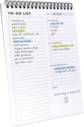 To Do List Notepad: With Multiple Functional Sections - 6.5 x 9.8" 60 Sheets - Spiral Daily Planner Notebook - Task