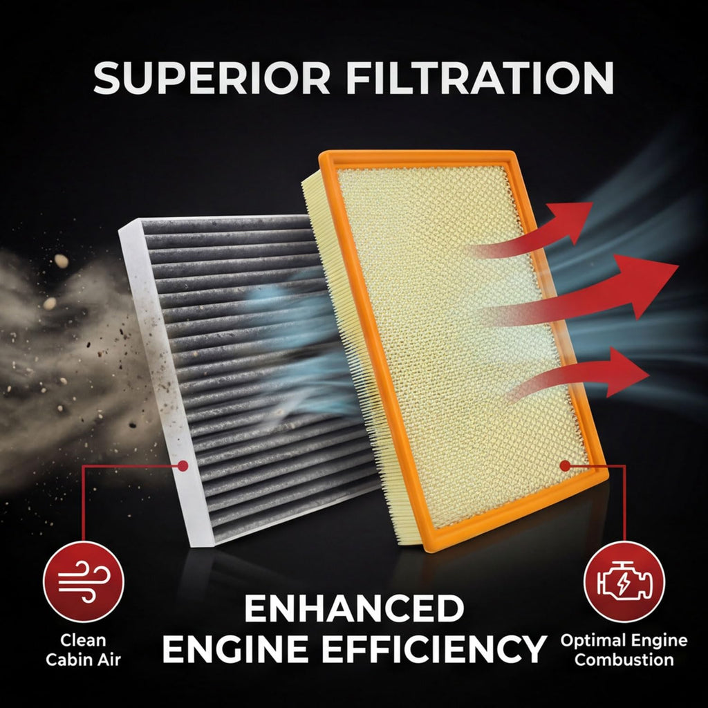 Powkos Cabin Engine Air Filter Set 68441763AA