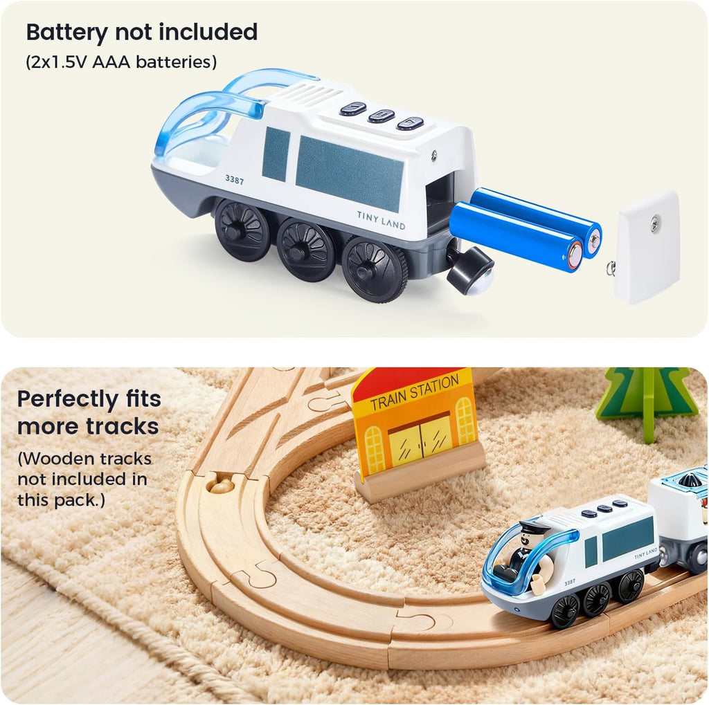 Battery Operated Action Locomotive Train for Track Set | Powerful Engine Bullet Train Set Compatible with Major Brand