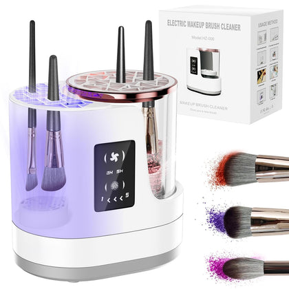 3 IN 1 Electric Makeup Brush Cleaner,Automatic Makeup Brush Cleaner with Makeup Brush Dryer,Portable USB Deep