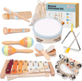Montessori Toys Wooden Baby Musical Instruments Set for Toddlers | 18 Month Old Toys Toddler Percussion Instruments
